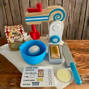 Wooden Baking Play Set with Mixer and Accessories
